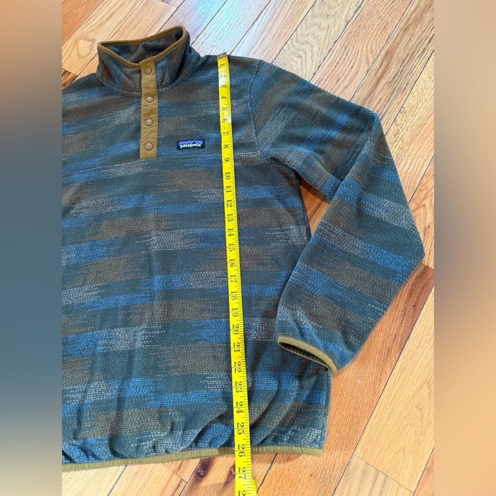 Patagonia Micro D T Snap Fleece Pullover Native Seeds Industrial Green Mens Sz S - Picture 12 of 13